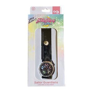 Sailor Moon Crystal Sailor Guardians Collectible Analog Watch, Stained Glass Art